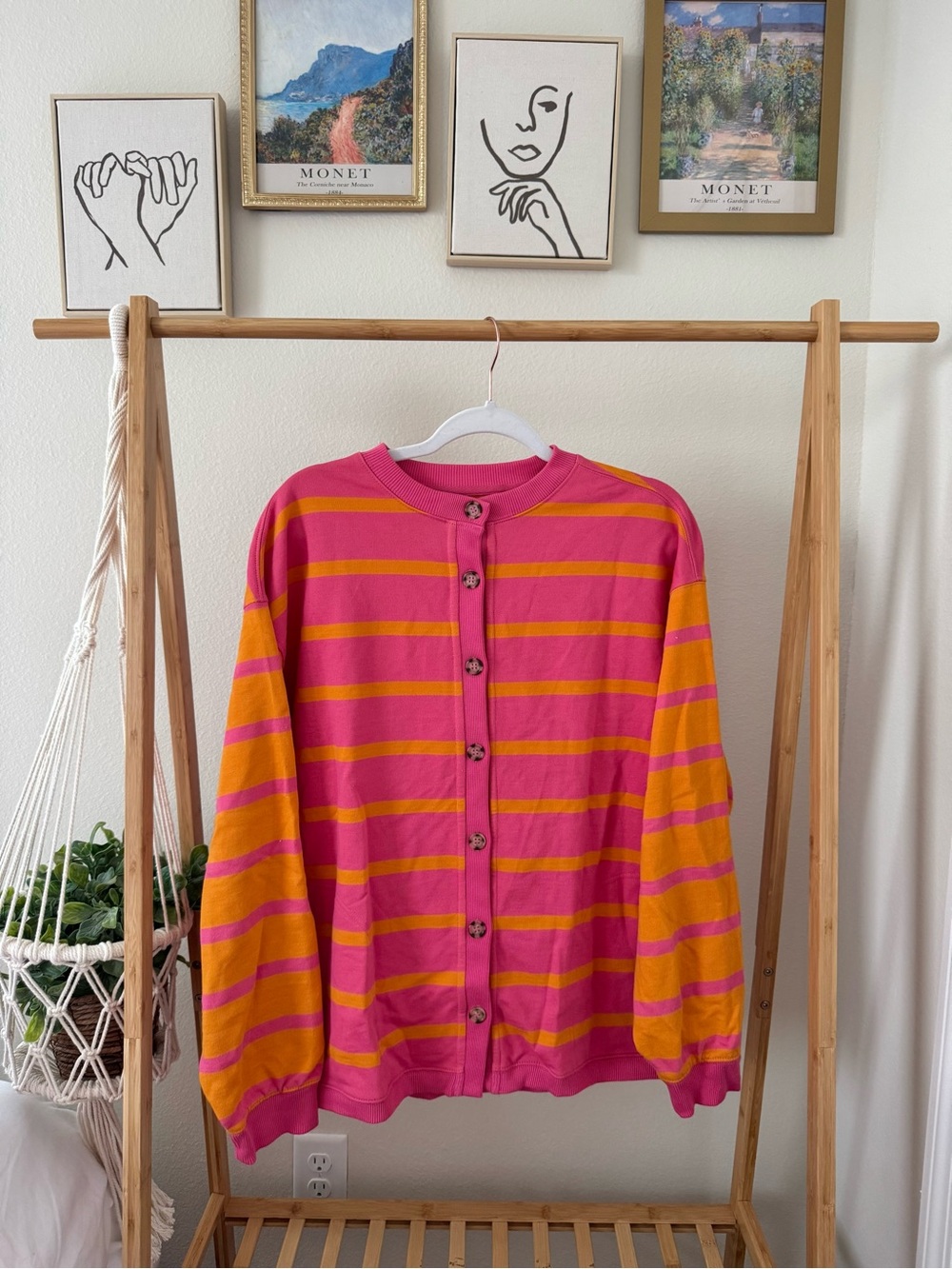 Free People Striped Cardigan